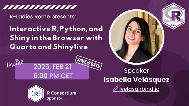 R-Ladies Rome (English) - Interactive R, Python, and Shiny in the Browser with Quarto and Shinylive